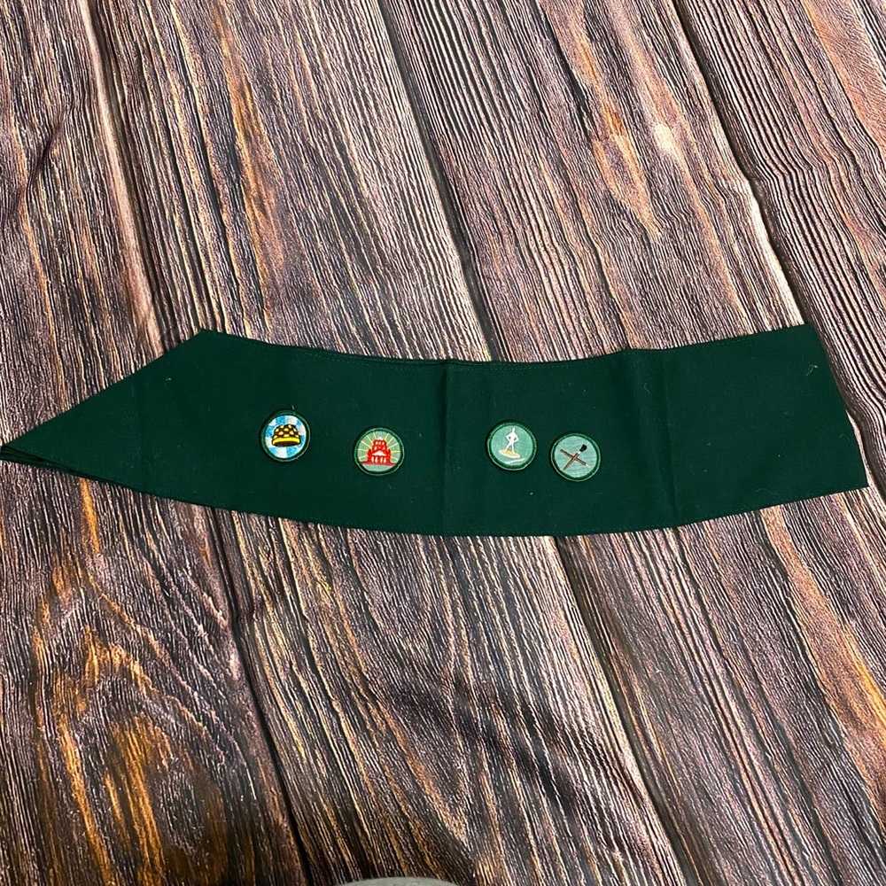 Vintage 1960s Girl Scouts Sash with Four Patches